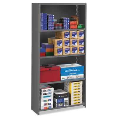 Tennsco ESPC1236MGY Closed Commercial Steel Shelving, Five-Shelf, 36w x 12d x 75h, Medium Gray