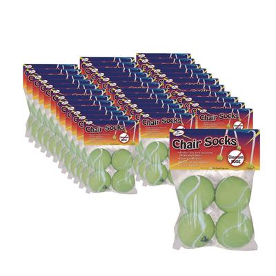 TPG Creations Chair Socks, f/Desk/Chairs, 36/PK, Yellow (TPG231)