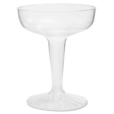 WNA Comet SW4 Comet Plastic Champagne Glasses, 4 oz., Clear, Two-Piece Construction, 25/Pack - Case of 500