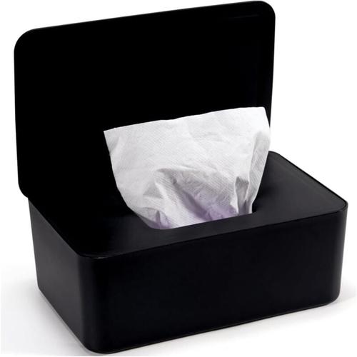 Schwarze Box für Feuchttücher, Spender für Feuchttücher, Box für feuchtes Toilettenpapier, Box für