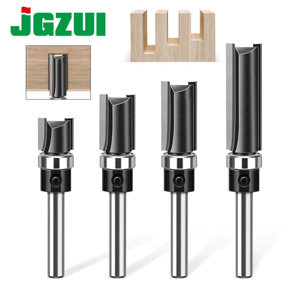 1pc 6mm 1/4 "Schaft Lager Gerade Router Bit Kopie Trimmen Cutter Linie Cutter Trimmen Maschine Fräser holzbearbeitung Werkzeuge Image