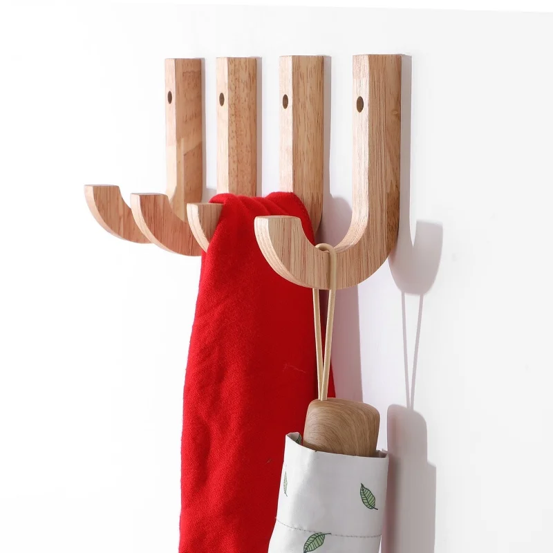 Nordic Natürliche Holz Kleiderbügel Schlüssel Halter Kreative Veranda Wand Hängen Holz für Mantel und Hut Haken Hause Dekoration