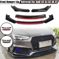 4 pz auto paraurti anteriore labbro deflettore labbra paraurti Spoiler splitter Body Kit diffusore