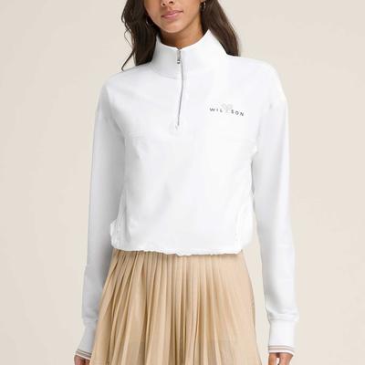 Wilson Davenport Woven Pop Over Women's Tennis Apparel Bright White