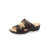 Pantolette BELVIDA, Damen, Gr. 38, gold (schwarz, goldfarben), Nubukleder, Glattleder, klassisch, Schuhe