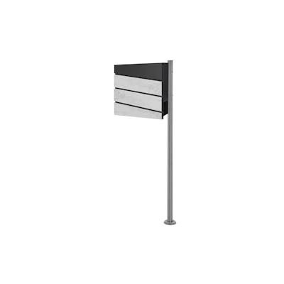 ML-Design Briefkasten mit Ständer Edelstahl Standbriefkasten Postkasten Stahl Mailbox Image