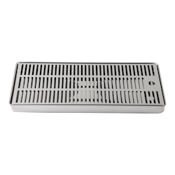 Theken Tropfschale Tropfblech Tropfkasten - Edelstahl - 60x22x2,8cm - 2-teilig Image