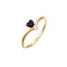 Elli DIAMONDS Herz Saphir Lab Grown Diamond Weiß (0.008 ct) 925 Sterling Silber vergoldet 56 Damen