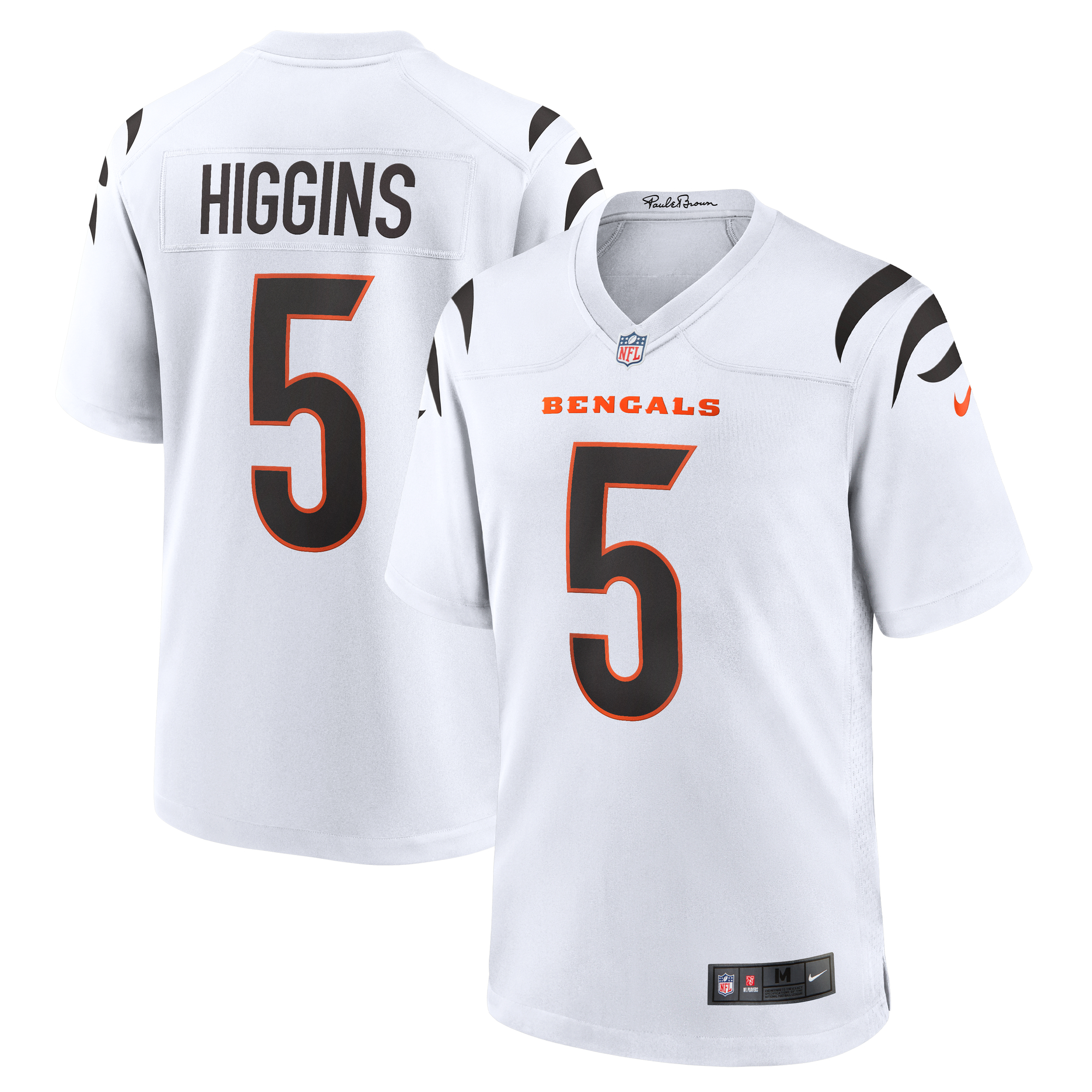 Cincinnati Bengals Nike Game Auswärtstrikot - Weiß - Tee Higgins - Herren Image