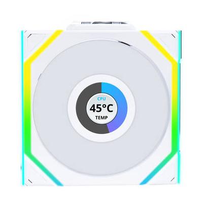 Lian Li 120mm UNI FAN SL Wireless LCD ARGB Case Fan (White) 12SLLCD1W1W