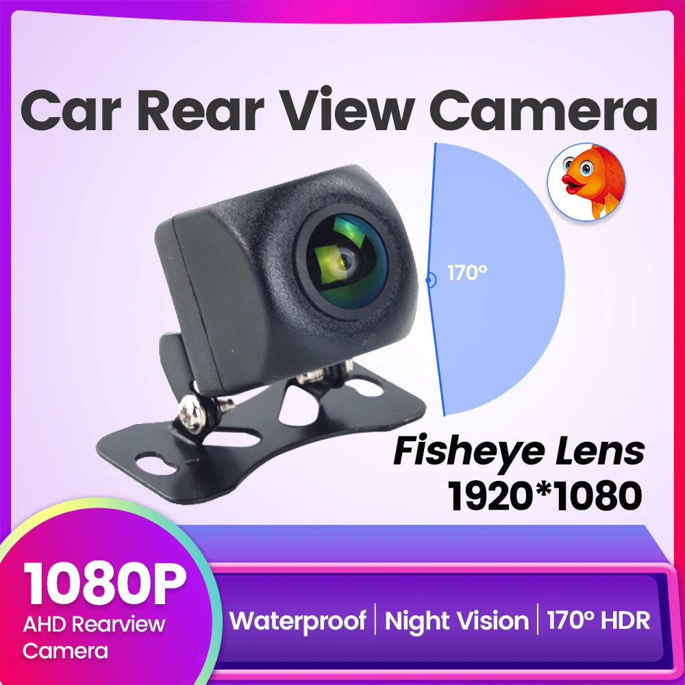 Ahd 1080p 720p hd Rückfahr kamera für Autoradio ntsc Reverse Parking Video monitor wasserdichtes Backup Nachtsicht objektiv 6m Kabel Image