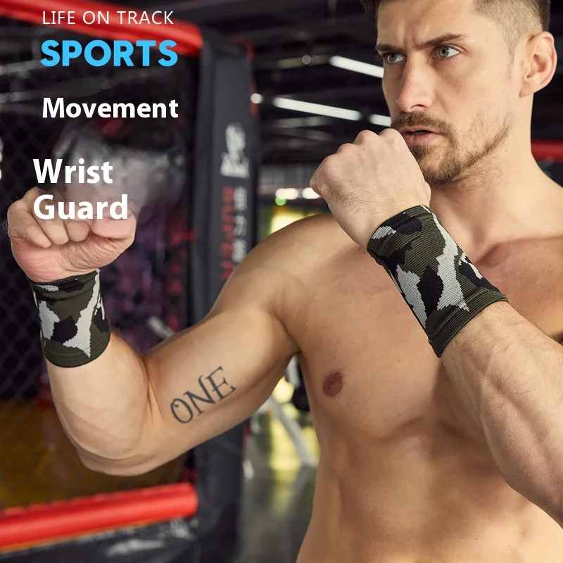 Camouflage Nylon gestrickt Sport warmes und atmungsaktives Jacquard Armband für Militär fans, Sports chutz ausrüstung