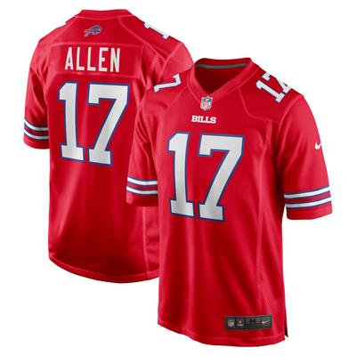Buffalo Bills Nike Game Sekundär Ausweichtrikot - Rot - Josh Allen - Herren