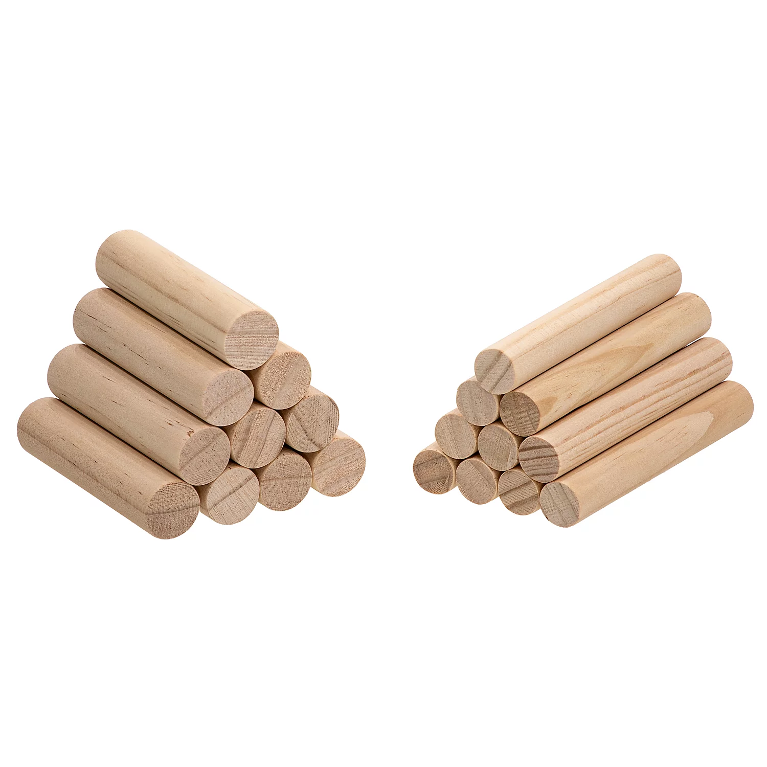 Blocs "rond" en bois, 1,5-2 cm Ø, 20 pièces