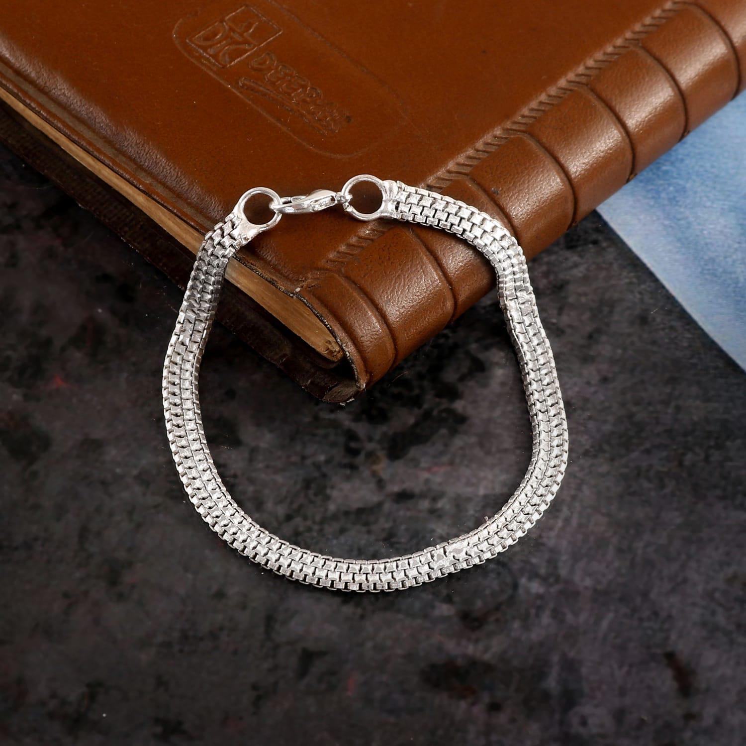 Bracciale in argento, argento sterling, bracciali a maglie in argento da donna, bracciali a catena in argento 925, bracciali a catena da donna in arge
