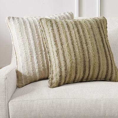 Cyrus Stripe Pillow Cover - Olive - Frontgate