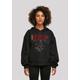 Kapuzenpullover F4NT4STIC "Slipknot", Damen, Gr. XS, schwarz, Obermaterial: 100% Baumwolle, casual, oversize, Langarm, Pullover, Print