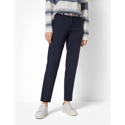 Caprihose BRAX "Style MARON S", Damen, Gr. 44L (88), Langgrößen, blau (navy), 88% Polyamid, 12% Elasthan, Hosen Image