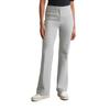 Jerseyhose MARC O'POLO "aus Scuba-Interlockjersey", Damen, Gr. XS, Normalgrößen, grau (mid stone melange), Obermaterial: 75% Baumwolle, 20% Polyester, 5% Elasthan, unifarben, casual, gerade kurz, Hosen