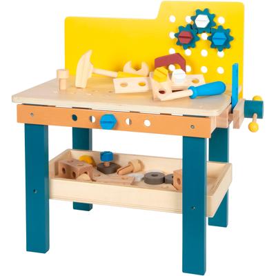 Spielwerkbank SMALL FOOT "Workshop", bunt, Rollenspielzeug, KinderB:26cm H:47cm L:40cm, Holz, aus Holz, B:26cm H:47cm L: