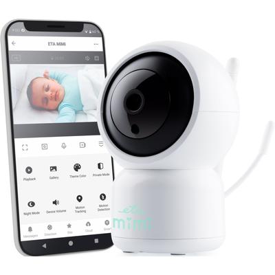 Babyphone ETA "Smartes Babyphone ETA Mimi", weiß, Babyphones, BabyB:8,0cm H:11,8cm L:9,0cm, Kunststoff, Smart App, 6 voreingestellte Schlaflieder, Wählbare Bildqualität, B:8,0cm H:11,8cm L:9,0cm Image