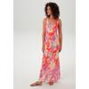 Sommerkleid ANISTON CASUAL, Damen, Gr. 48, N-Gr, bunt (orange, vanille, fuchsia, lavendel, rosa, türkis), Single Jersey, Obermaterial: 100% Viskose, bedruckt, geblümt, feminin, figurumspielend knöchellang, Rundhals, ohne Ärmel, Kleider, mit...