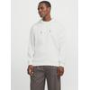 Kapuzensweatjacke JACK & JONES "JJEBRADLEY SWEAT ZIP HOOD NOOS", Herren, Gr. XL, rot (cloud dancer), angeraute Sweatware, Obermaterial: 61% Polyester, 39% Baumwolle, unifarben, modisch, loose fit taillenbedeckt, ohne Ausschnitt, Langarm...