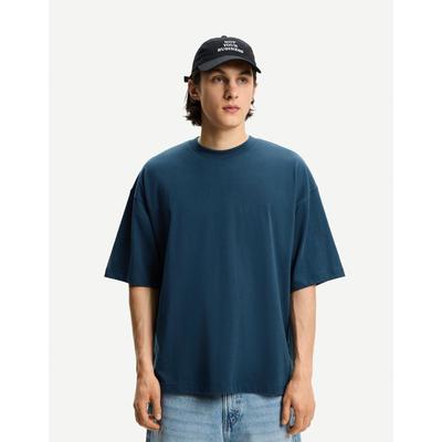 Bershka Oversize Short Sleeve T-Shirt Men Xl Blue