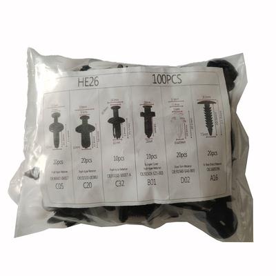 TEMU /190pcs Bumper Clips Car Clips Plastic Rivets Fasteners Push Retainer Kit Most Popular Sizes Pin Rivets Set - For Gm Ford Image
