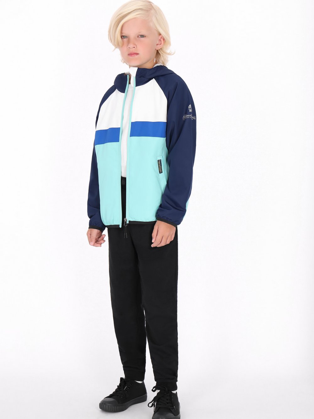 Schmuddelwedda (Kinder) Anorak Jungen türkis, 110 Image