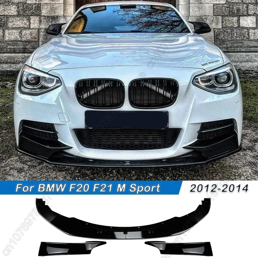 Per BMW Serie 1 F20 F21 118i 120d 120i M135i LCI M Sport 2012-2014 Auto Paraurti Anteriore Lip Spoiler Splitter Diffusore Bodykits