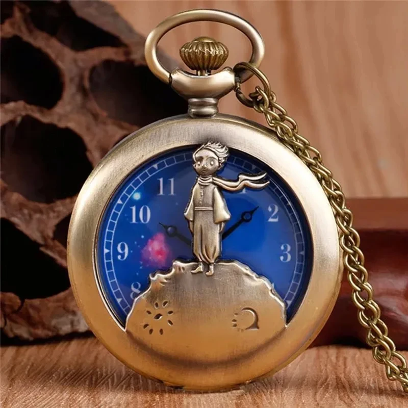 1/3/5/10/20PCS Taschenuhr B612Planet Hohl Vintage Aushöhlen Blume Quarz Halskette Anhänger kette Uhr Geschenke Beliebte Geschenke Image