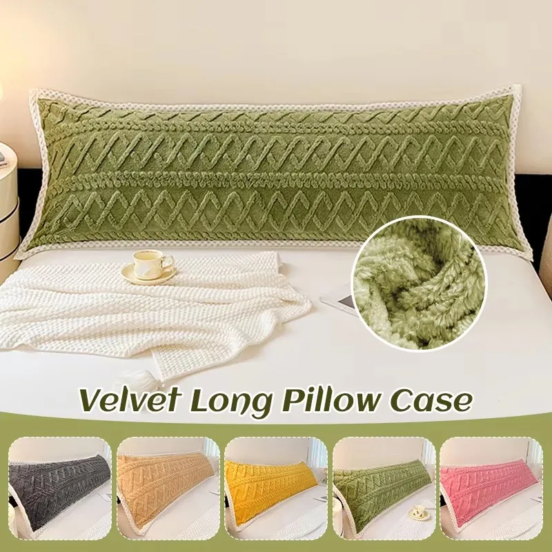 Flanell-Doppel-Kissenbezug, Winter, warm, Korallen-Fleece, langes Paar-Kissenbezug, 1,2/1,5/1,8 m Bett, 48 x 150/48 x 120/48 x 180 cm Image