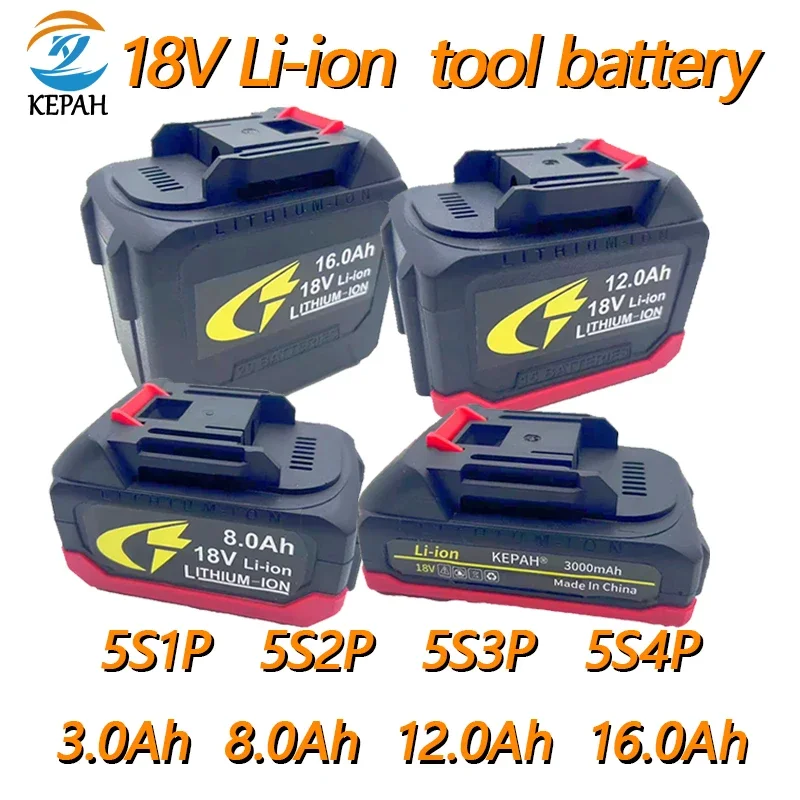 21v 12ah 16ah wiederauf ladbarer Hochleistungs-Lithium-Ionen-Akku für Makita 18V 20V Akku-Dirll/bürstenloser Schraubens chl üssel/Schrauben dreher EU-Stecker Image