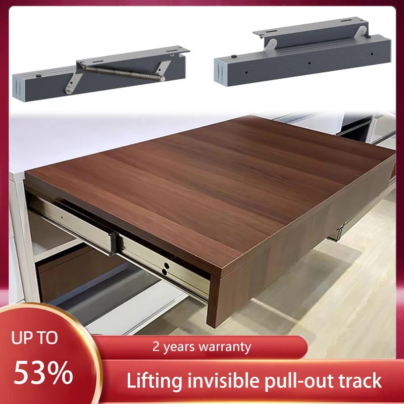 Unsichtbarer, steigender, ausziehbarer Tisch, Gleitschiene, Verlängerungsschreibtisch, verstecktes Erkerfenster, klappbarer Esstisch, Gleitschienen-Hardware