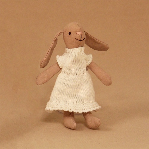 Waldorf Puppen Zubehör handgefertigte weiche Bunny Mädchen Begleit Rag Dolls Geburtstagsgeschenk gestrickte Puppe süße Mädchen Plüschpuppe Stofftier personalisiertes gewebtes Puppenkit Image