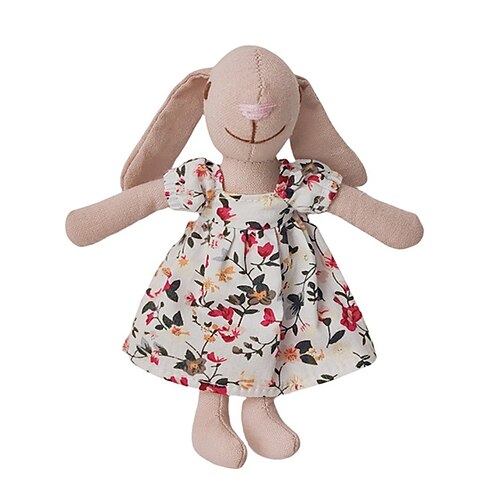 Waldorf Puppen Zubehör handgefertigte weiche Bunny Mädchen Begleit Rag Dolls Geburtstagsgeschenk gestrickte Puppe süße Mädchen Plüschpuppe Stofftier personalisiertes gewebtes Puppenkit