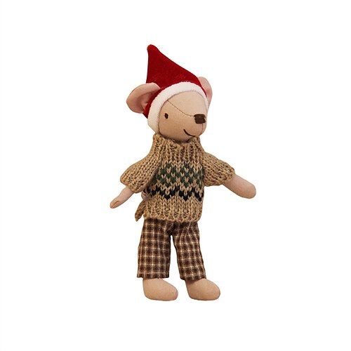 Waldorf Puppenzubehör handgefertigte weiche Babymäuse Mädchen Begleit-Rag Dolls Geburtstagsgeschenk gestrickte Puppe süßes Mädchen Plüschpuppe Stoffspielzeug personalisiertes gewebtes Puppen-Set