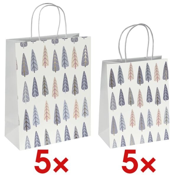 Sigel 5er-Pack Weihnachts-Geschenktüten 26 x 33 cm inkl. 5er-Pack Weihnachts-Geschenkt, 26x33x12 cm Image