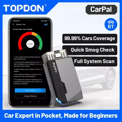 TOPDON Carpal OBD2 Scanner Bluetooth for Car All System Diagnostic Tool iOS Android Vehicle Health