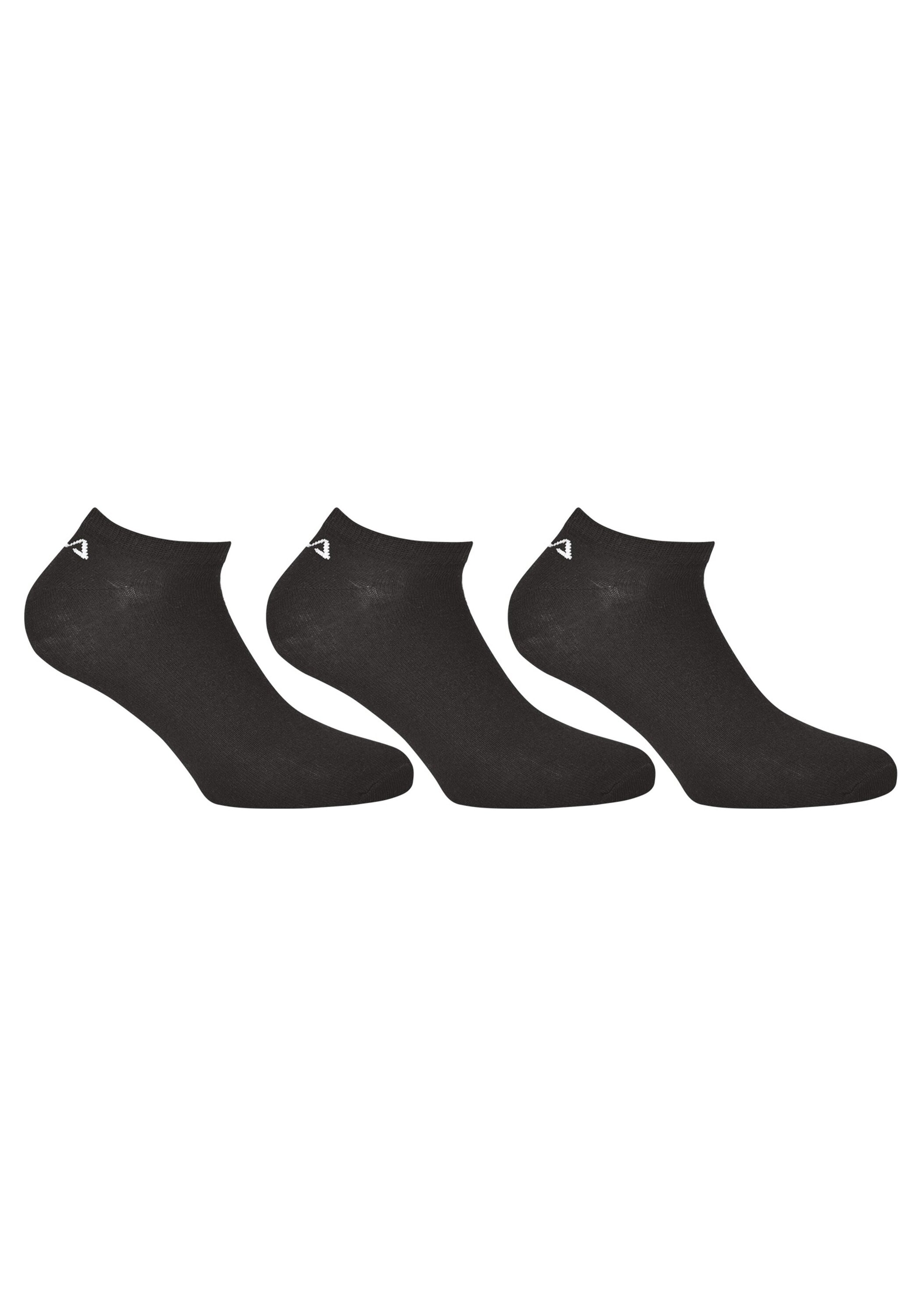 Sneakersocken FILA "Socken 3er Pack", Herren, Gr. 43-46, schwarz, Obermaterial: 75% Baumwolle CO. 23% Polyester PES. 2% Elasthan EL., Socken Sneakersocken