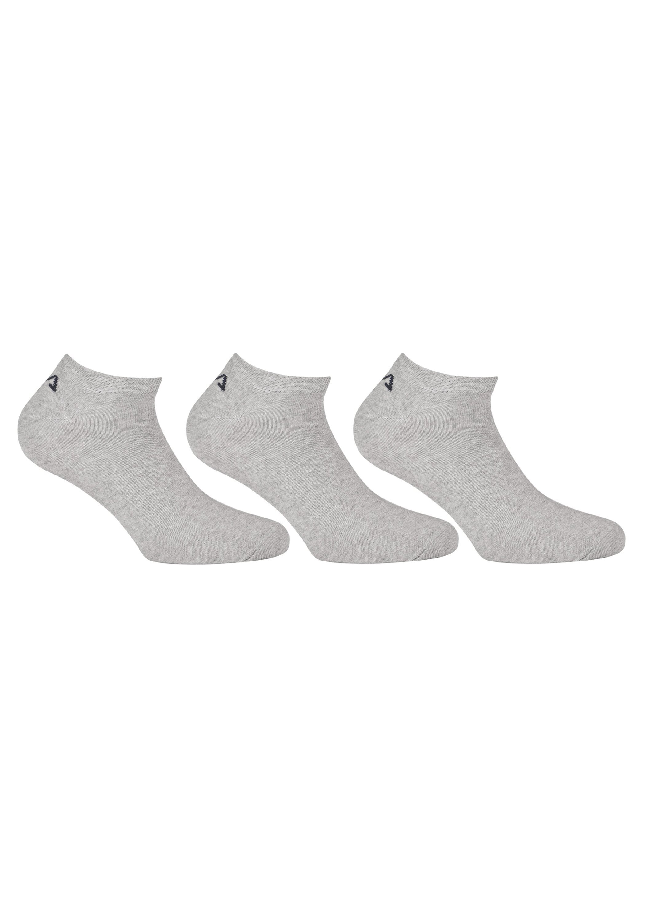 Sneakersocken FILA "Socken 3er Pack", Herren, Gr. 39-42, grau, Obermaterial: 75% Baumwolle CO. 23% Polyester PES. 2% Elasthan EL., Socken Sneakersocken