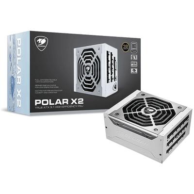 COUGAR thermoelektrische Generatoren "POLAR X2 1200 ATX3.0 Platinum Effizienz Netzteil", weiß, Ladegeräte, Für Pc geeignet