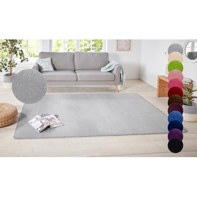 Teppich HANSE HOME "Shashi" Gr. 6, silber (silberfarben), B:200cm H:8,5mm L:300cm, Kunstfaser, Teppiche, Kurzflor, Unifarben, Läufer, weich, Esszimmer, Kinderzimmer, Flur Image