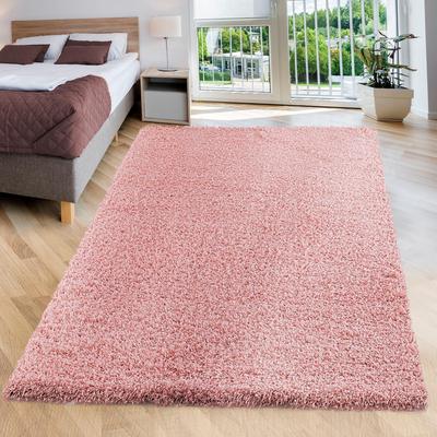 Hochflor-Teppich SANAT "LOCA" Gr. 3, rosa, B:120cm H:30mm L:170cm, Kunstfaser, Teppiche, Wohnzimmer, Langflor, Shaggy, Schlafzimmer Image