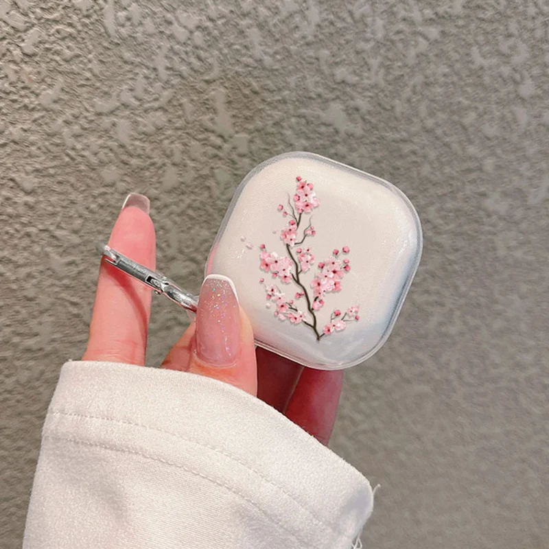 Mode Kirschblüten Fall für Samsung Galaxy Buds Pro Live 2 Buds 2 Pro Abdeckung Schutzhülle Schild für Galaxy Buds FE Fall Image