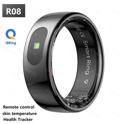 Qring Smart Ring R08 Women's Men Remote Control Electronic Monitor Body Temperature Sleep Tracker Fitness For Iphone IOS 2025