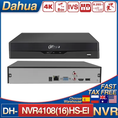 Original Dahua 1U 1HDD WizSense NVR 8CH NVR4108HS-EI 16CH NVR4116HS-EI WizSense Network Video