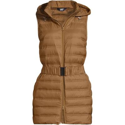 Wanderweight Down Ultralight Packable Belted Gilet, Women, size: 24-26, plus, Misc, Nylon, by Lands' End