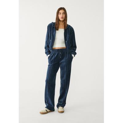 Stradivarius Velvet joggers Navy blue S